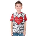 Love Abstract Heart Romance Shape Kids  Cotton Tee View1