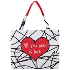 Love Abstract Heart Romance Shape Mini Tote Bag by Nexatart