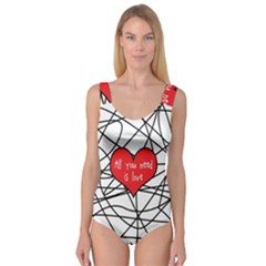 Love Abstract Heart Romance Shape Princess Tank Leotard  by Nexatart