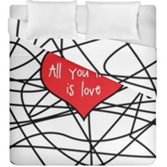 Love Abstract Heart Romance Shape Duvet Cover Double Side (king Size) by Nexatart