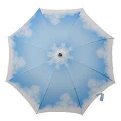 Sky Cloud Blue Texture Hook Handle Umbrellas (medium) by Nexatart