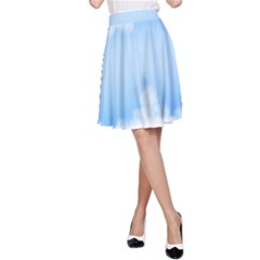 Sky Cloud Blue Texture A-line Skirt by Nexatart