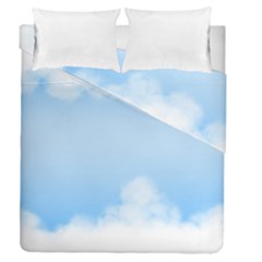 Sky Cloud Blue Texture Duvet Cover Double Side (queen Size) by Nexatart