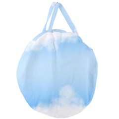 Sky Cloud Blue Texture Giant Round Zipper Tote