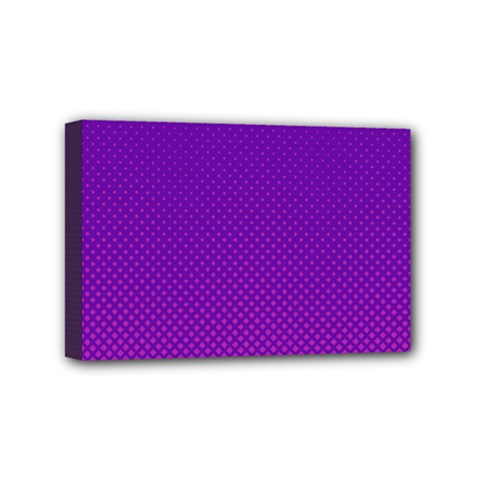 Halftone Background Pattern Purple Mini Canvas 6  X 4  by Nexatart