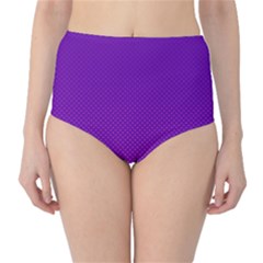 Halftone Background Pattern Purple High-waist Bikini Bottoms by Nexatart