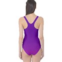 Halftone Background Pattern Purple One Piece Swimsuit View2