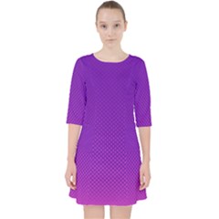 Halftone Background Pattern Purple Pocket Dress