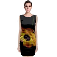 Ranunculus Yellow Orange Blossom Classic Sleeveless Midi Dress by Nexatart