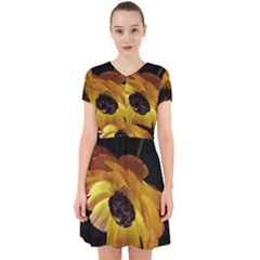 Ranunculus Yellow Orange Blossom Adorable In Chiffon Dress