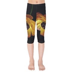 Ranunculus Yellow Orange Blossom Kids  Capri Leggings 