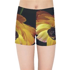 Ranunculus Yellow Orange Blossom Kids Sports Shorts