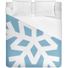 Snowflake Snow Flake White Winter Duvet Cover (california King Size) by Nexatart