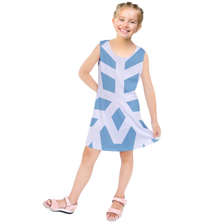 Snowflake Snow Flake White Winter Kids  Tunic Dress