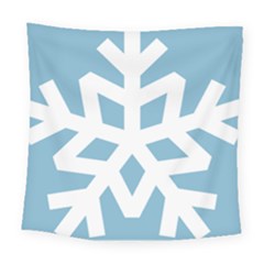 Snowflake Snow Flake White Winter Square Tapestry (large) by Nexatart