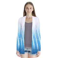 Court Sport Blue Red White Drape Collar Cardigan by Nexatart