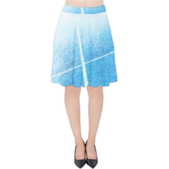 Court Sport Blue Red White Velvet High Waist Skirt by Nexatart