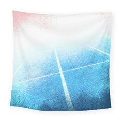 Court Sport Blue Red White Square Tapestry (large) by Nexatart