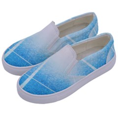 Court Sport Blue Red White Kids  Canvas Slip Ons by Nexatart