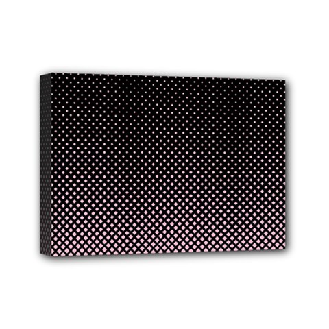 Halftone Background Pattern Black Mini Canvas 7  X 5  by Nexatart