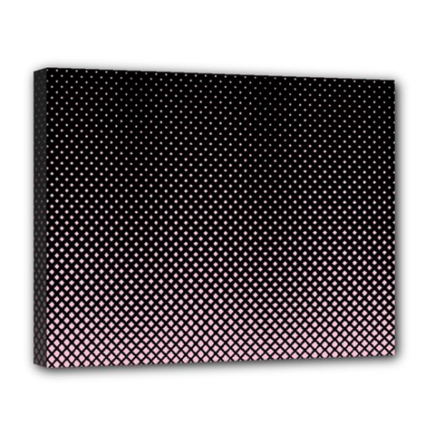 Halftone Background Pattern Black Canvas 14  X 11  by Nexatart