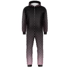 Halftone Background Pattern Black Hooded Jumpsuit (men)  by Nexatart