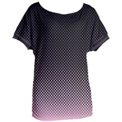 Halftone Background Pattern Black Women s Oversized Tee by Nexatart