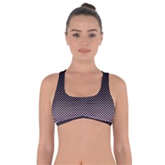 Halftone Background Pattern Black Got No Strings Sports Bra by Nexatart