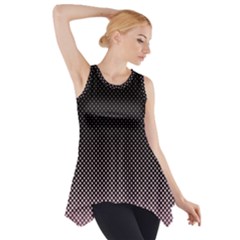 Halftone Background Pattern Black Side Drop Tank Tunic by Nexatart