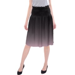 Halftone Background Pattern Black Midi Beach Skirt by Nexatart