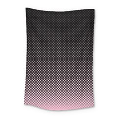 Halftone Background Pattern Black Small Tapestry