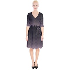 Halftone Background Pattern Black Wrap Up Cocktail Dress by Nexatart