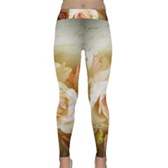 Roses Vintage Playful Romantic Classic Yoga Leggings by Nexatart