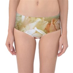 Roses Vintage Playful Romantic Mid-waist Bikini Bottoms by Nexatart