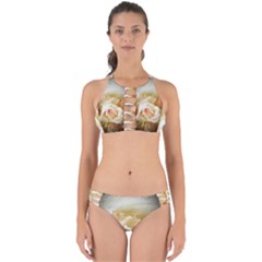 Roses Vintage Playful Romantic Perfectly Cut Out Bikini Set by Nexatart