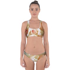 Roses Vintage Playful Romantic Cross Back Hipster Bikini Set by Nexatart