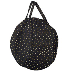 Grunge Pattern Black Triangles Giant Round Zipper Tote