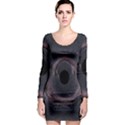 Black Hole Blue Space Galaxy Star Long Sleeve Bodycon Dress View1