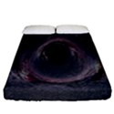 Black Hole Blue Space Galaxy Star Fitted Sheet (California King Size) View1