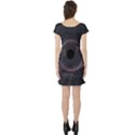 Black Hole Blue Space Galaxy Star Short Sleeve Skater Dress View2