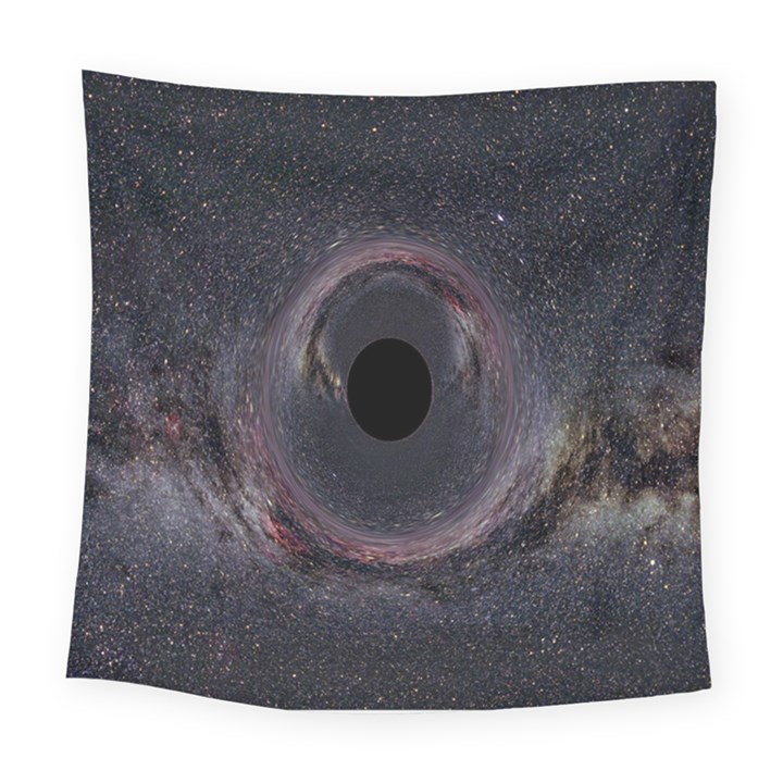 Black Hole Blue Space Galaxy Star Square Tapestry (Large)