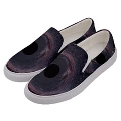 Black Hole Blue Space Galaxy Star Men s Canvas Slip Ons