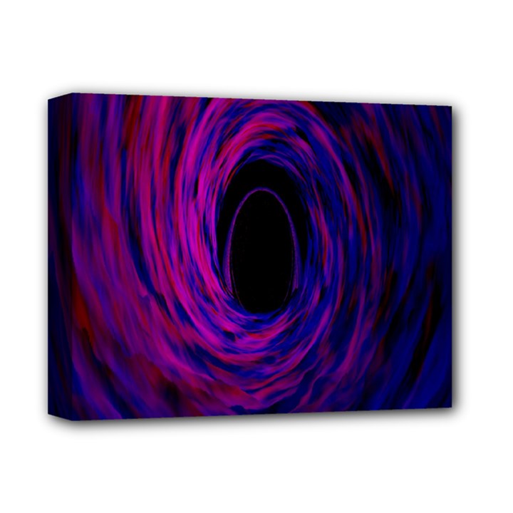 Black Hole Rainbow Blue Purple Deluxe Canvas 14  x 11 