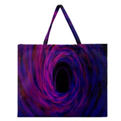 Black Hole Rainbow Blue Purple Zipper Large Tote Bag by Mariart