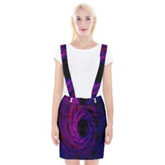 Black Hole Rainbow Blue Purple Braces Suspender Skirt by Mariart