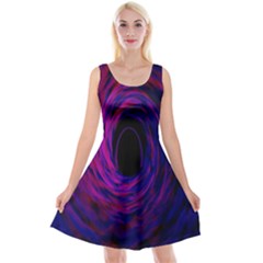 Black Hole Rainbow Blue Purple Reversible Velvet Sleeveless Dress by Mariart