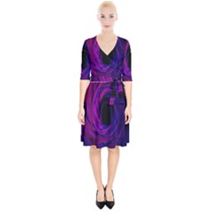 Black Hole Rainbow Blue Purple Wrap Up Cocktail Dress by Mariart