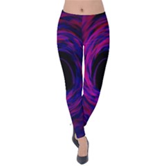 Black Hole Rainbow Blue Purple Velvet Leggings by Mariart