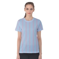 Bleu Pink Line Vertical Women s Cotton Tee