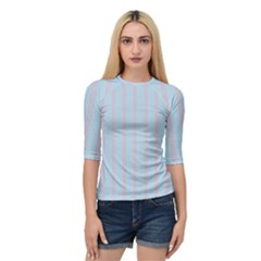 Bleu Pink Line Vertical Quarter Sleeve Raglan Tee